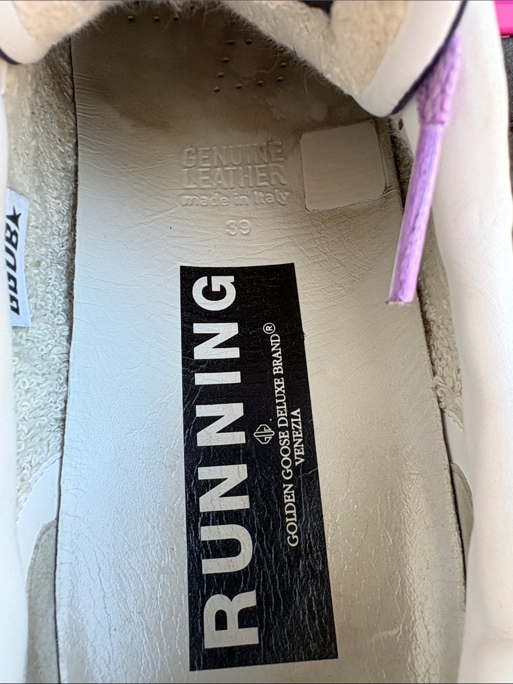 Golden Goose Women's Purple, Blue & Gold Star Sneakers - Picture 6 of 10
